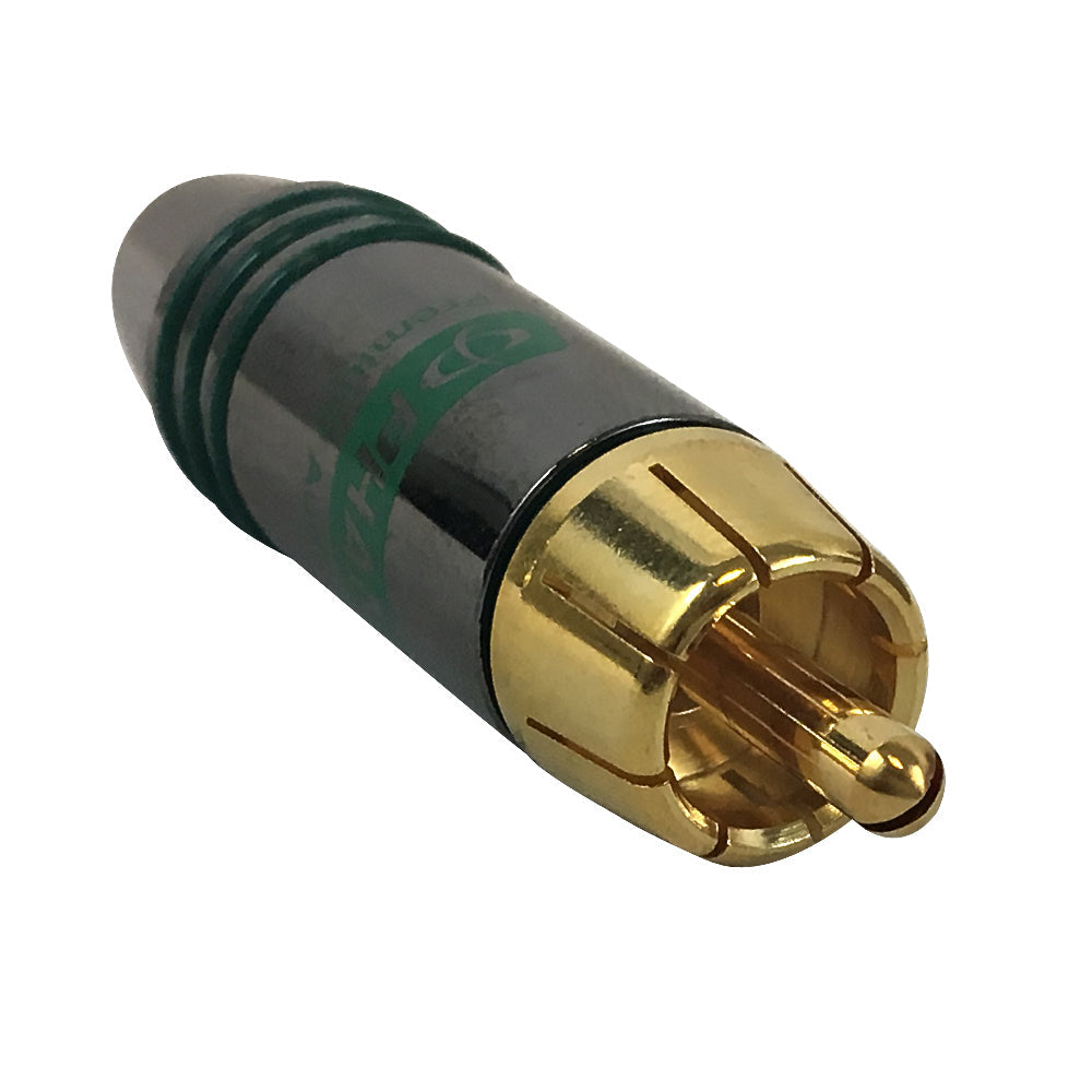 Premium RCA Male Solder Connector (6.5mm ID) - Green – Generic – Audio Connectors