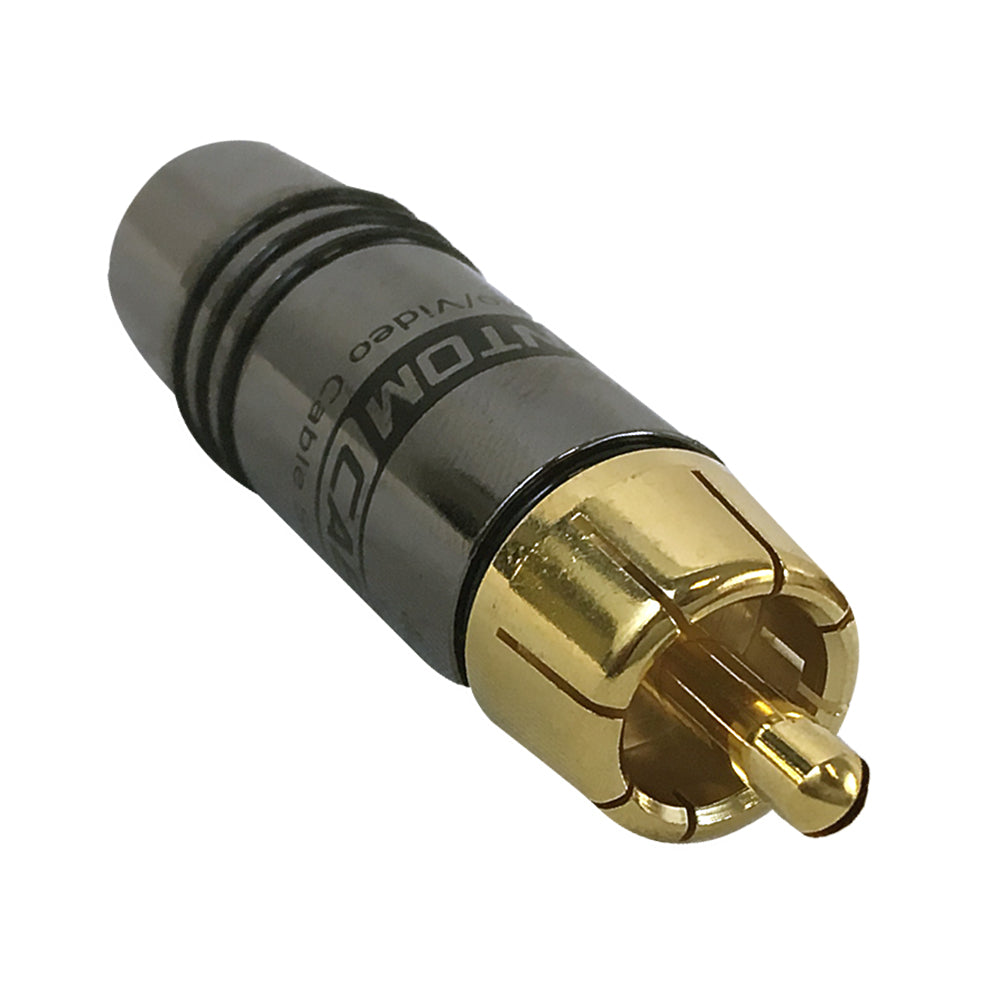 Premium RCA Male Solder Connector (9.5mm ID) - Black – Generic