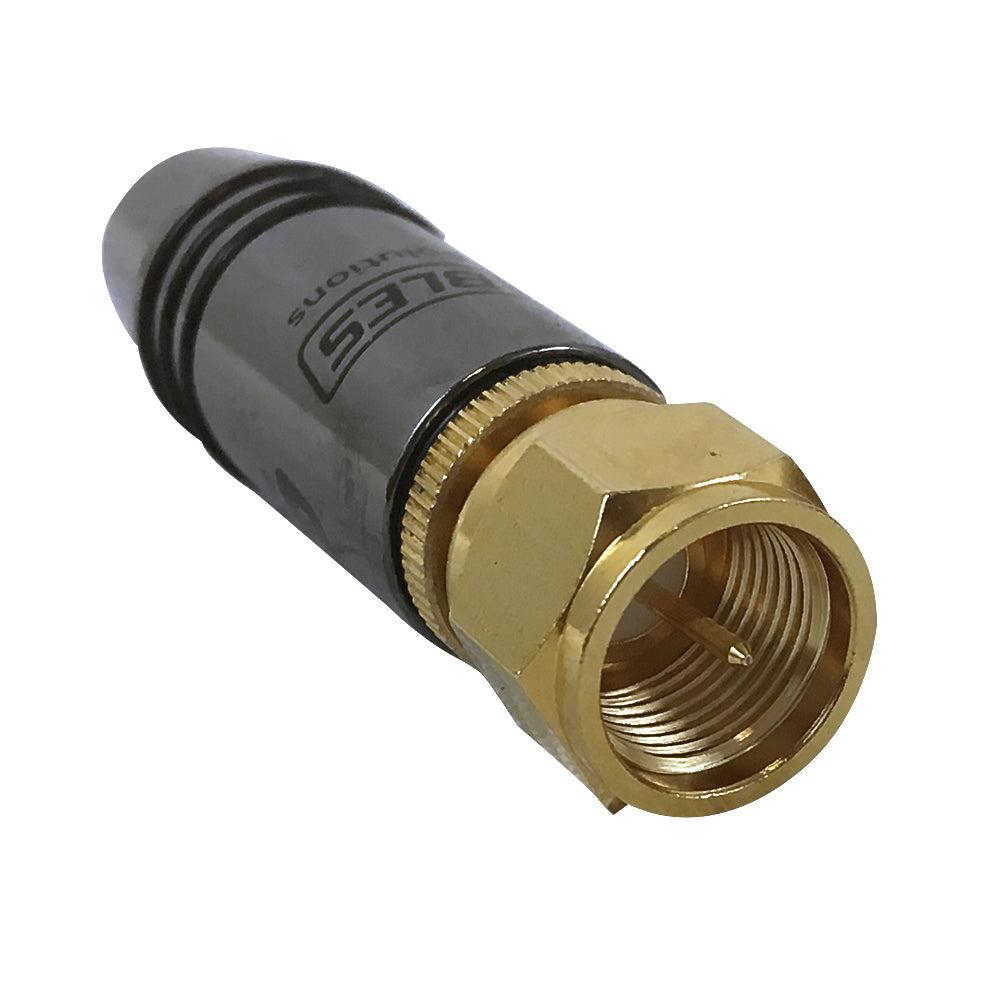Premium F-Type Male Solder Connector (7.5mm ID) - Black – Generic