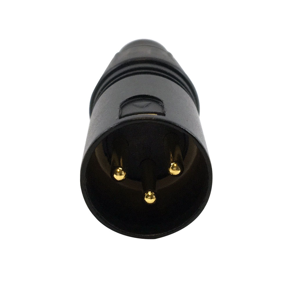 XLR Male Solder Connector - Black, Gold Plated – Generic – Audio Connectors (photo 2)