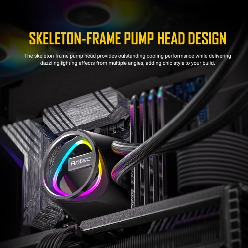 Antec Skeleton 240mm ARGB AIO Liquid Cooler - Black – CPU Fan (photo 3)