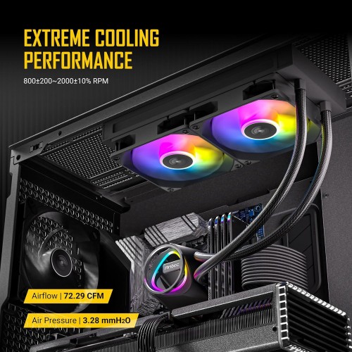Antec Skeleton 240mm ARGB AIO Liquid Cooler - Black – CPU Fan (photo 2)