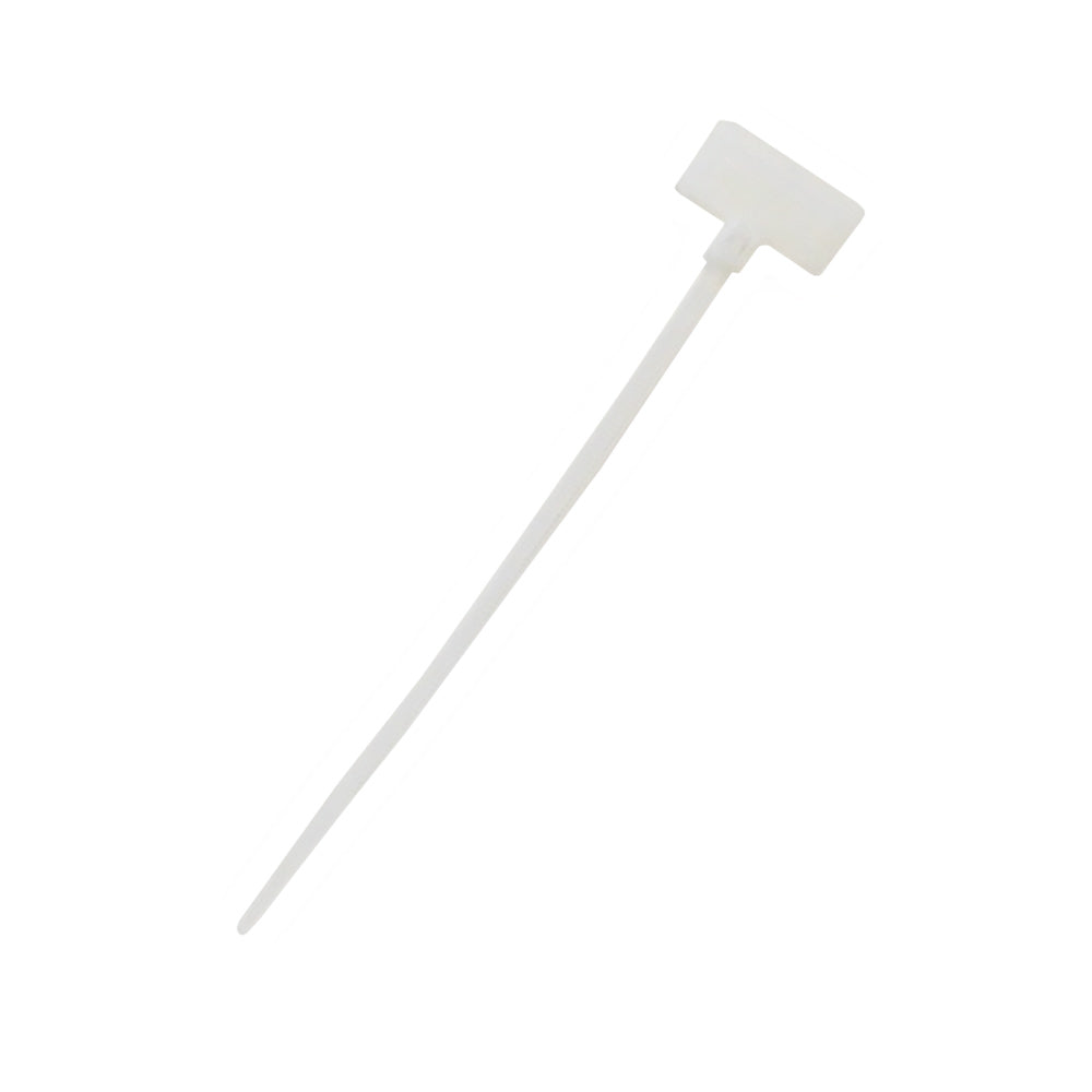 4 inch Flag Style Cable Tie (18lb) - UL94 V-2 Nylon 66 - Clear - Pack of 100 – Generic – Nylon Cable Ties & Mounts