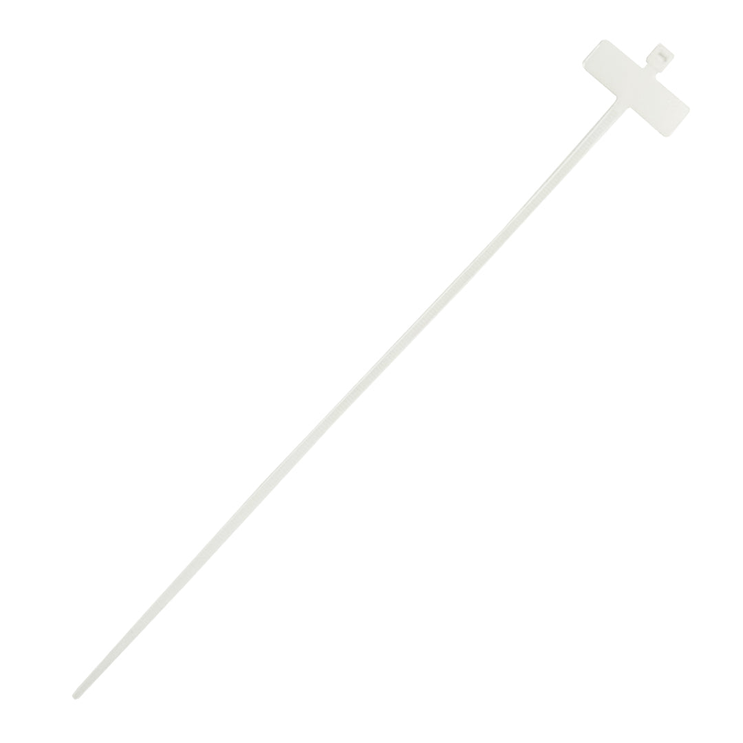 8 inch Wrap-Around Flag Style Cable Tie (18lb) - UL94 V-2 Nylon 66 - Clear - Pack of 100 – Generic – Nylon Cable Ties & Mounts