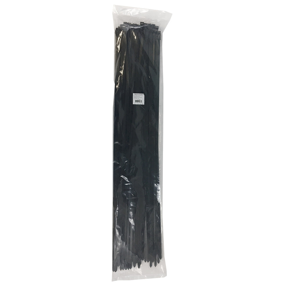 36 Inch Cable Tie (175lb) - UV & Weather Resistant Nylon 66 - Black - Pack of 100 – Generic – Nylon Cable Ties & Mounts (photo 2)