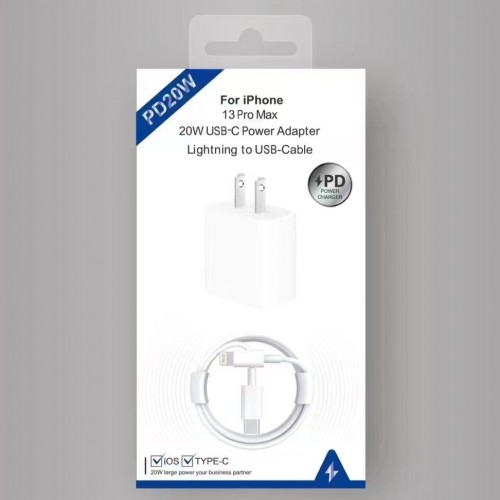 PD 20W USB-C / Type-C AC Wall Charger with Type-C to Lightning 8pin Cable (New) – Generic – USB 3.1 (Type C) Cable (photo 2)