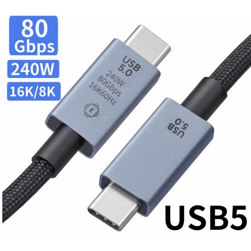 240W USB5.0 80Gbps 3FT(1M) 8K High Quality C to C Cable, Charge & Sync – Generic – USB 3.1 (Type C) Cable