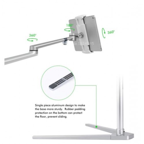 UP-6A Multifunction Floor Stand for Tablet PC/Smartphone Holder Height/Angle Adjustable – Generic – Cell & Tablet Miscellaneous (photo 3)