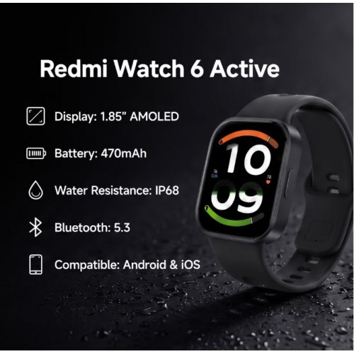 Xiaomi Redmi Watch 6 Active Midnight Black – Cell & Tablet Miscellaneous (photo 2)