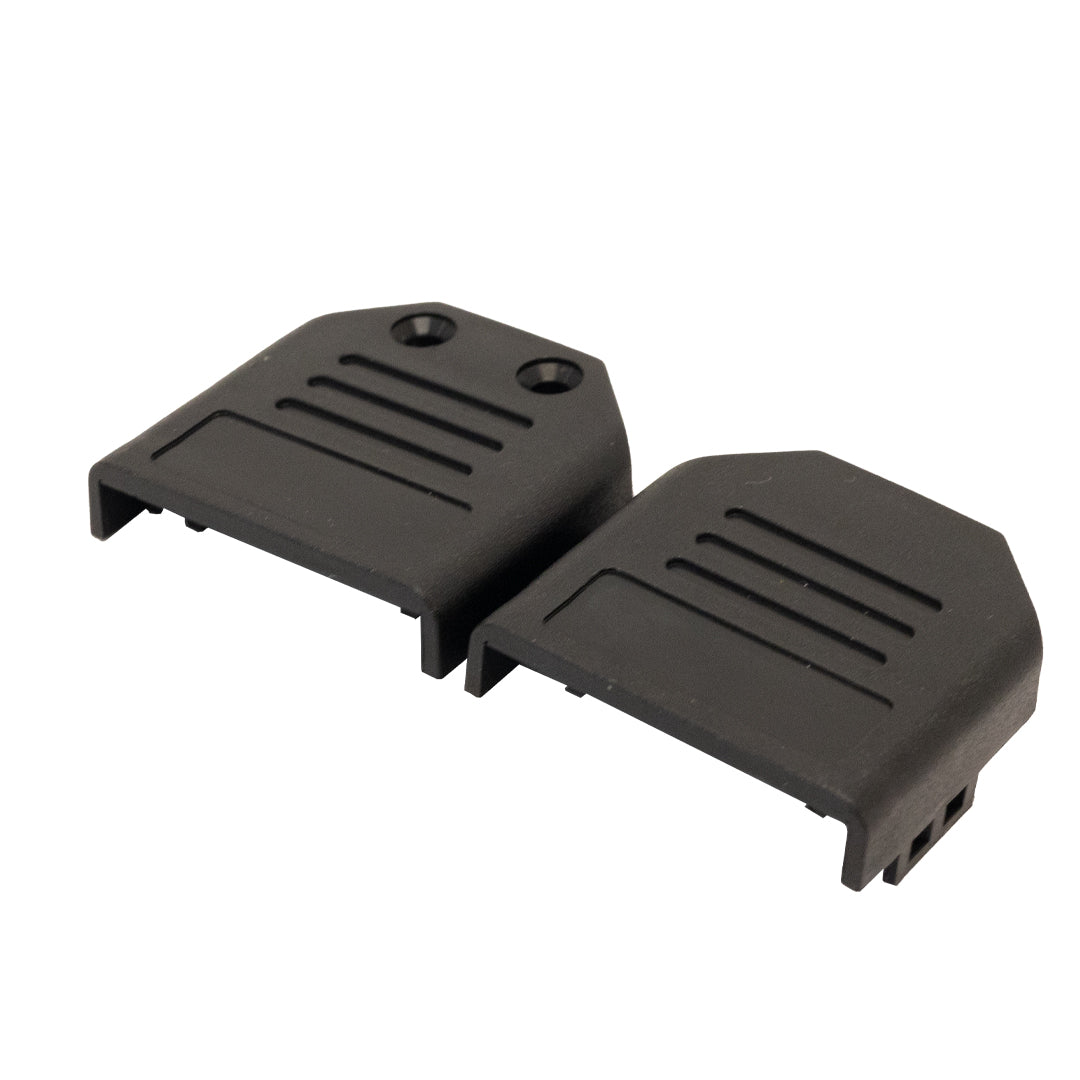 DB9 Foldover Plastic Hood with Thumbscrews - BLACK – Generic – D-Sub Connectors (photo 2)