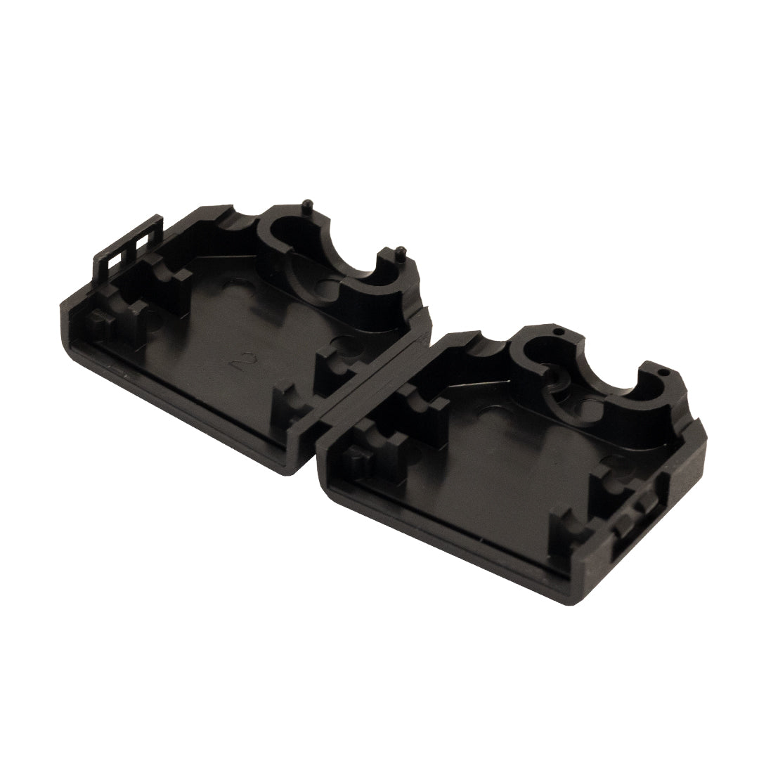 DB9 Foldover Plastic Hood with Thumbscrews - BLACK – Generic – D-Sub Connectors (photo 3)