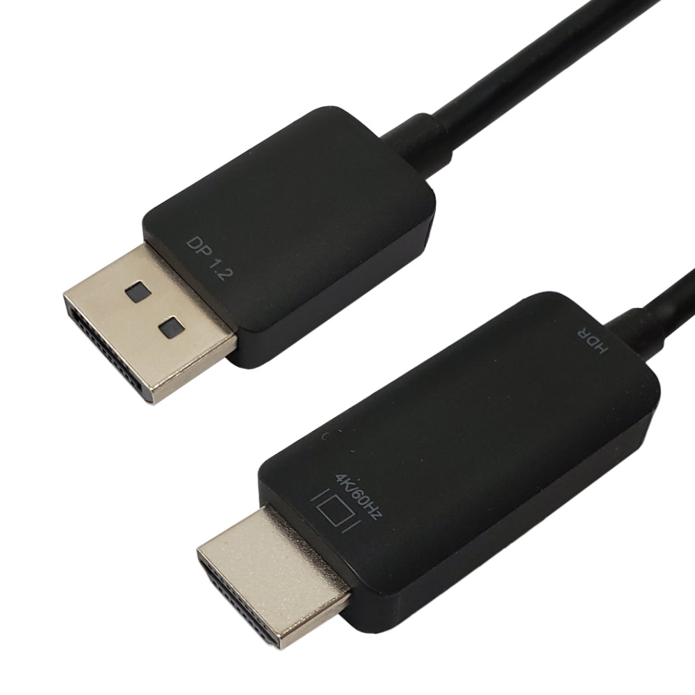 DP1.2 Male to HDMI Male Cable, 4K@60Hz, HDR, CEC, HDCP2.2, 32AWG - Black – Generic – DisplayPort Cable