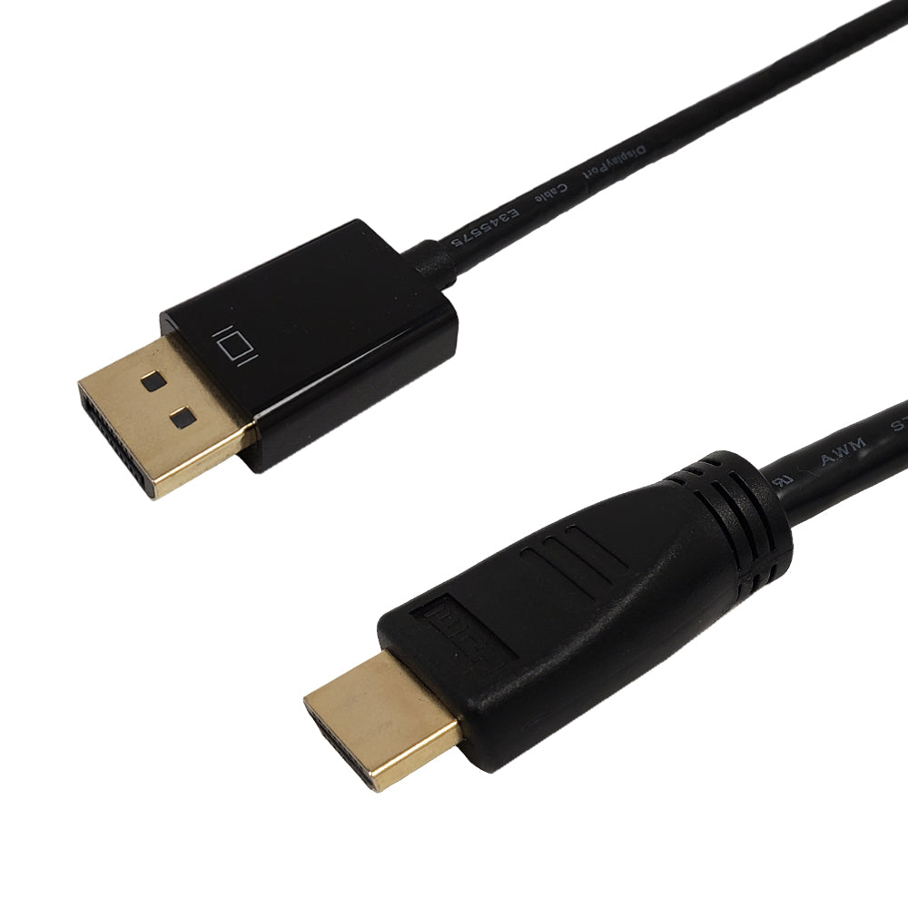 DisplayPort Male to HDMI Male Cable with Audio - 4Kx2K 60Hz - 28AWG CL3/FT4 – Generic – DisplayPort Cable