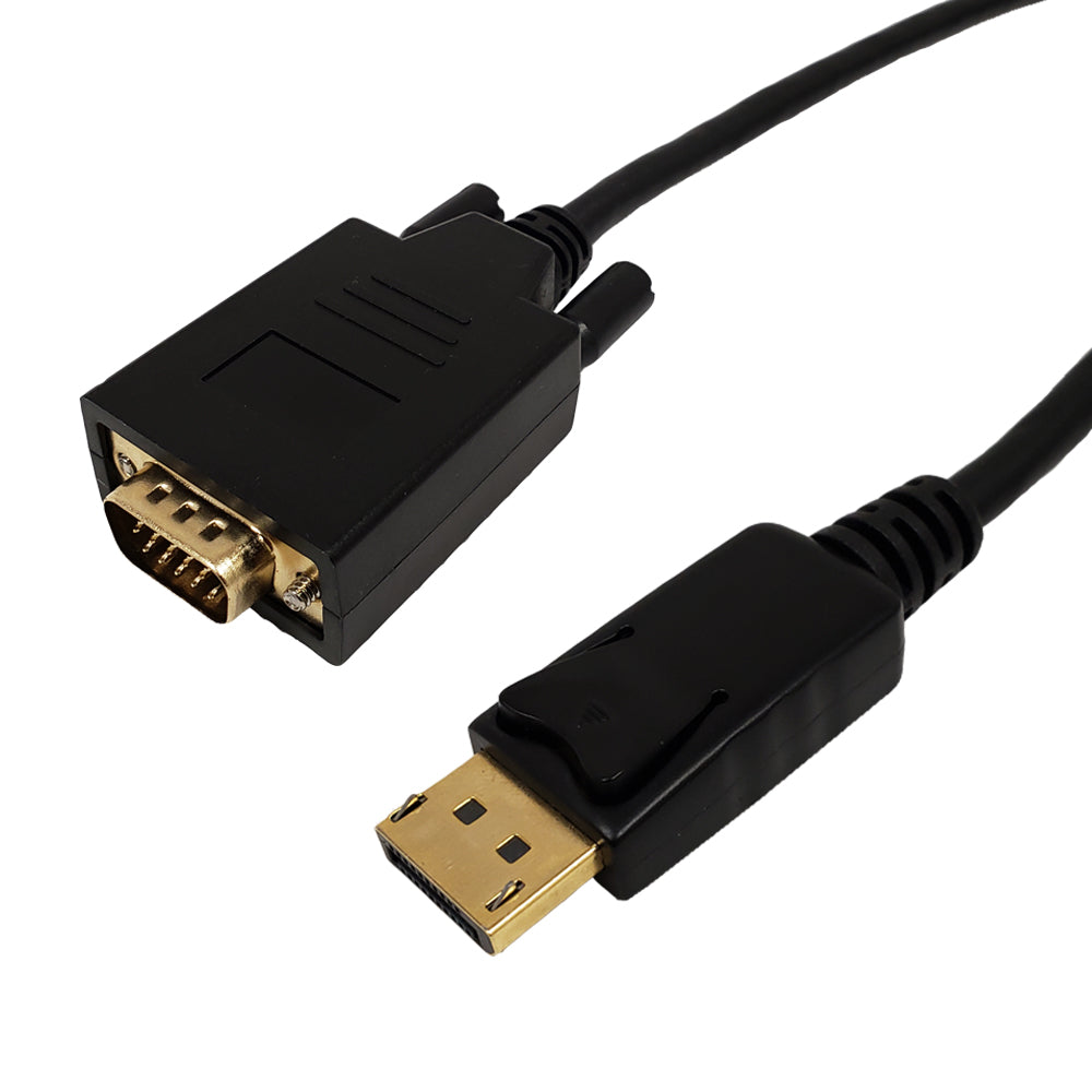 DisplayPort Male to VGA Male Cable - 28AWG CL3/FT4 – Generic – DisplayPort Cable