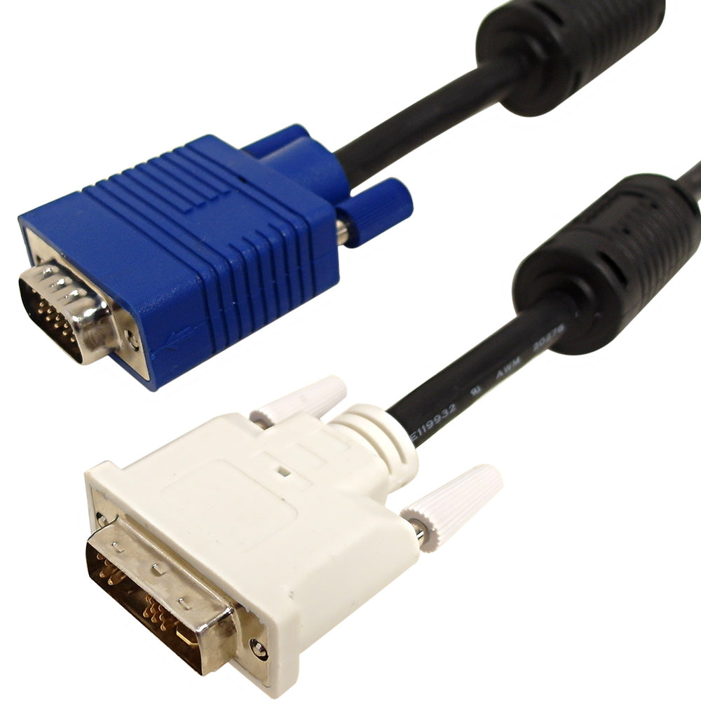 DVI-A Male to HD15 Male Cable - CL2/FT4 28AWG – Generic – DVI Cable