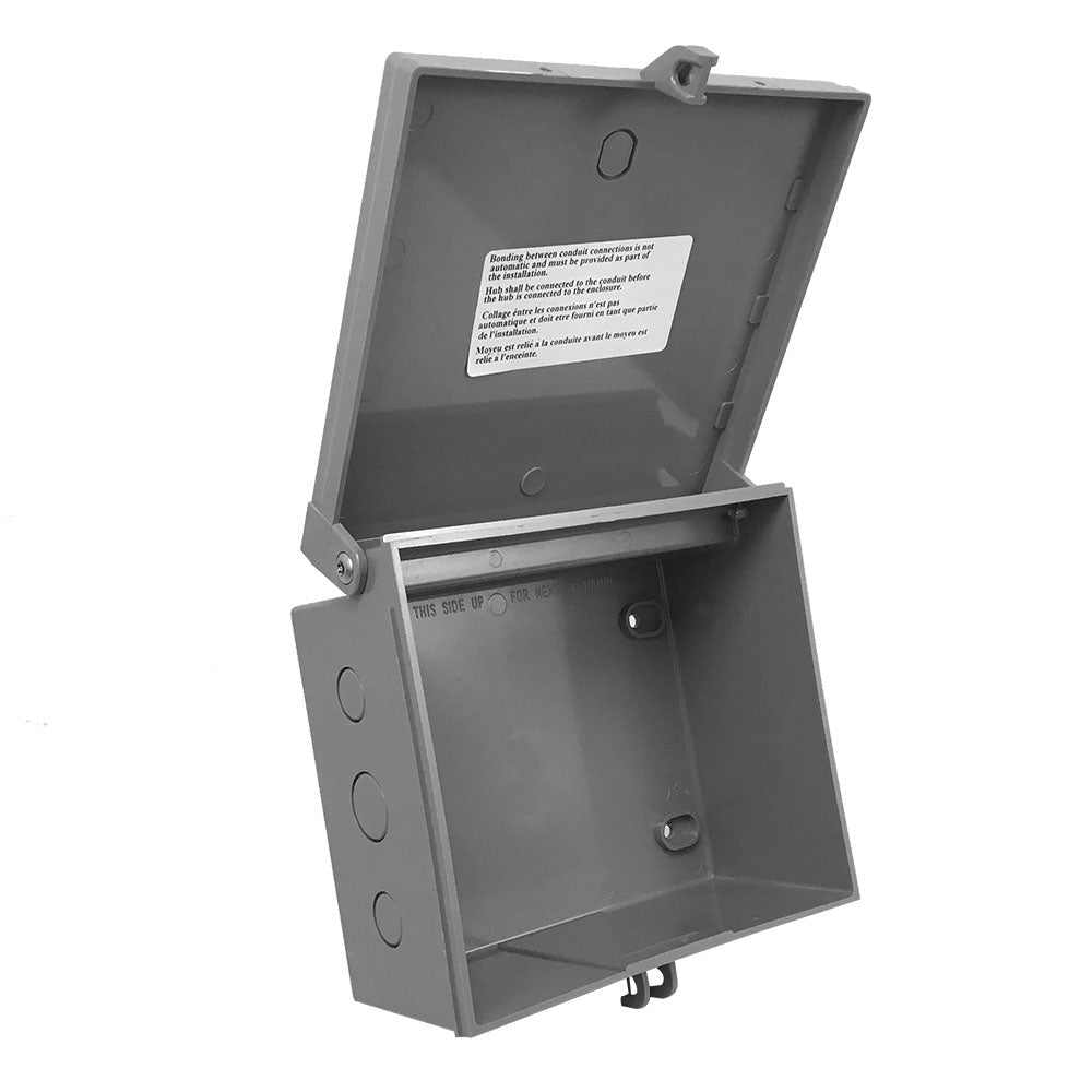 Enclosure Box 7" x 8" x 3.5", Indoor/Outdoor Non-Metallic, NEMA 3R Rated - Grey – Generic – Enclosure Boxes (photo 2)