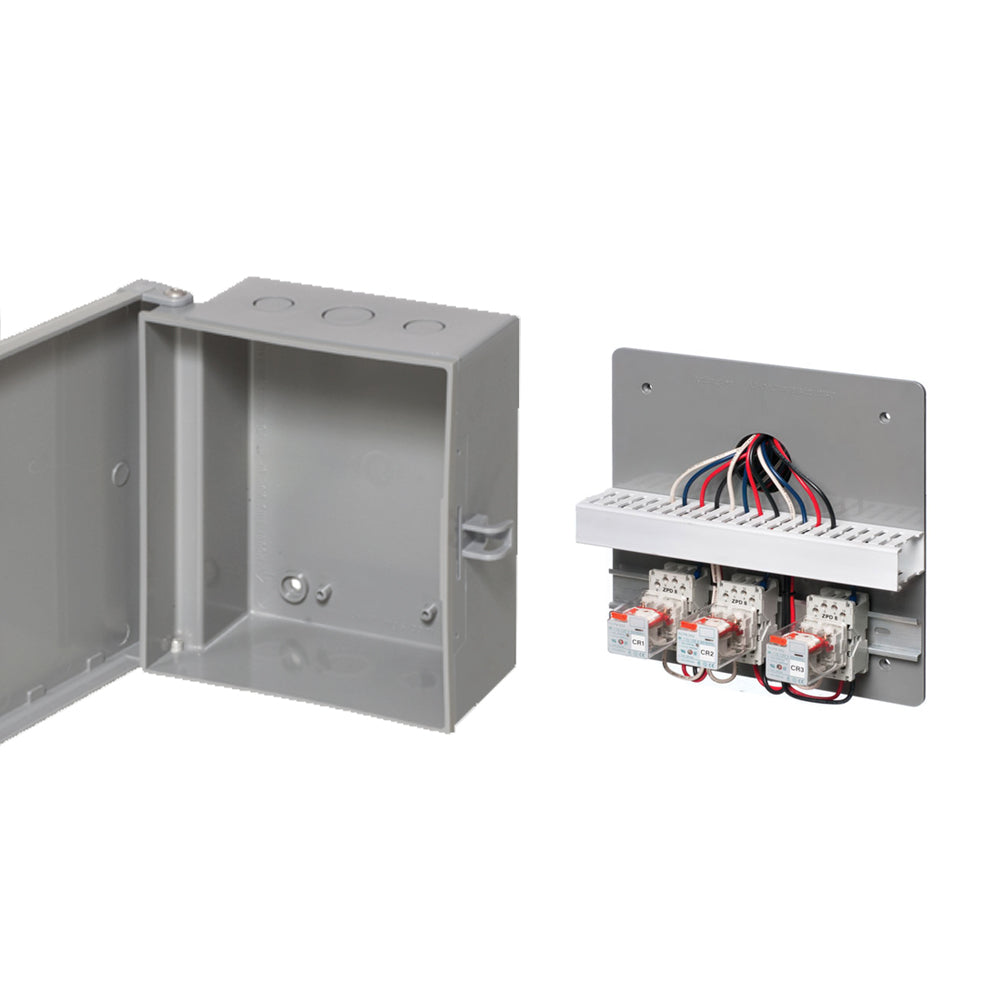 Enclosure Box 7" x 8" x 3.5", Indoor/Outdoor Non-Metallic, NEMA 3R Rated with Backplate - Grey – Generic – Enclosure Boxes (photo 2)