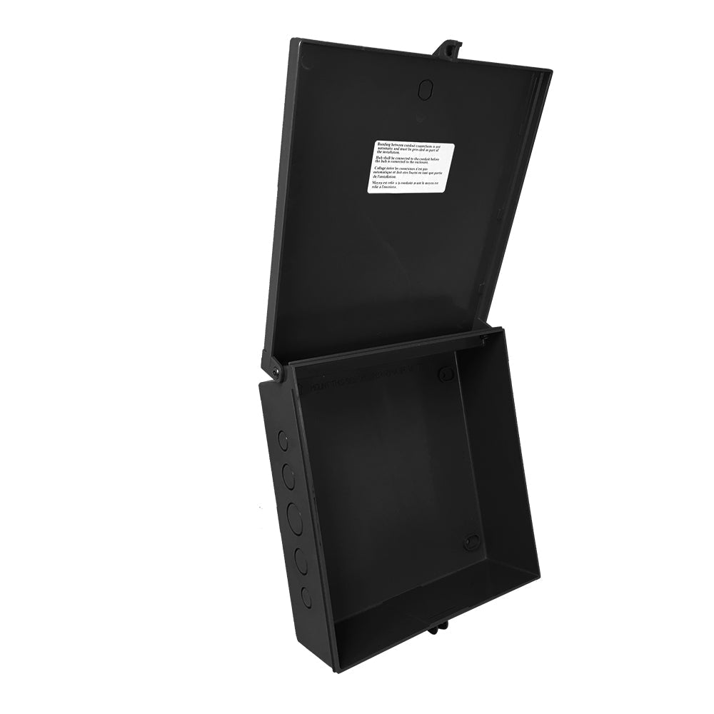 Enclosure Box 11" x 11" x 3.5", Indoor/Outdoor Non-Metallic, NEMA 3R Rated - Black – Generic – Enclosure Boxes (photo 2)
