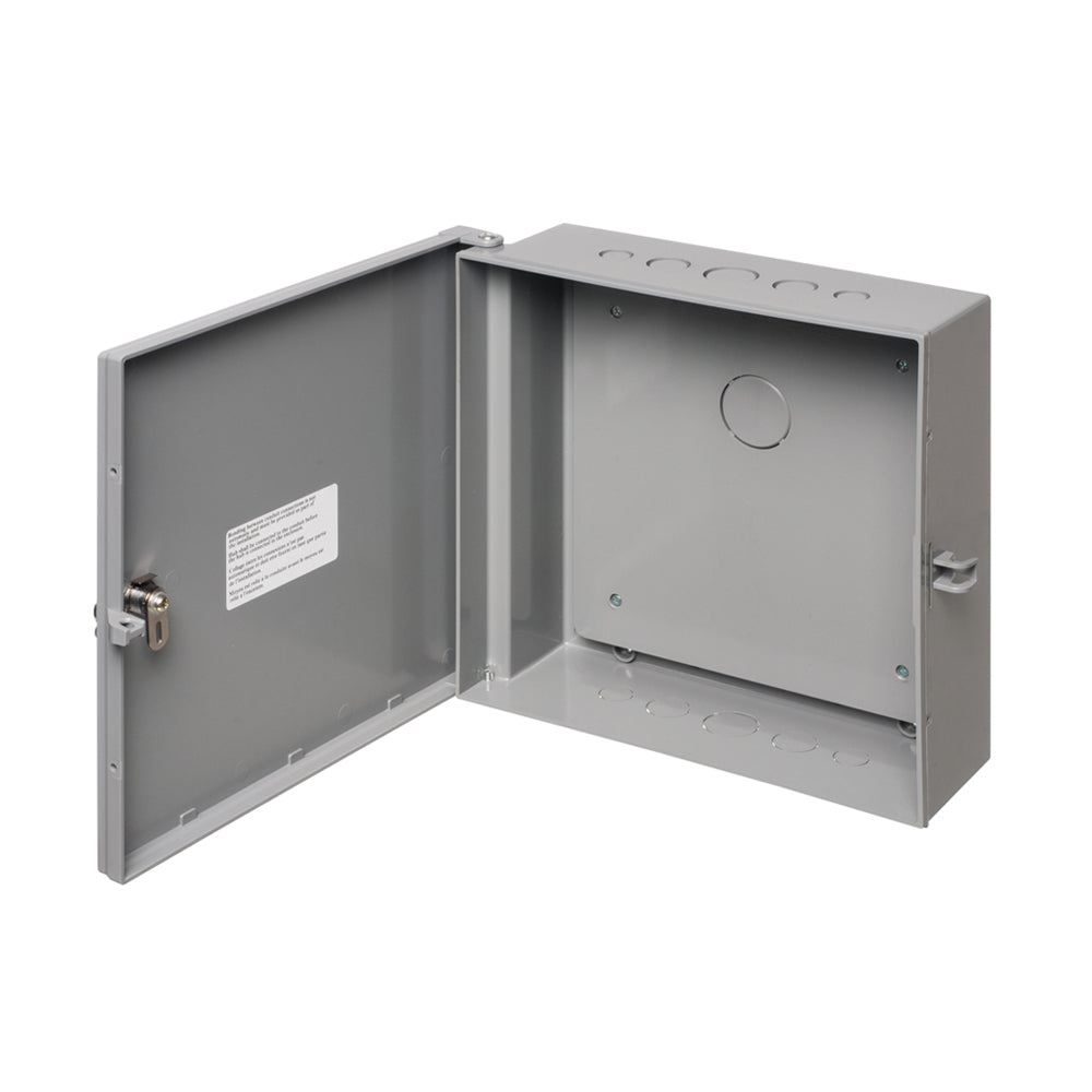Enclosure Box 11" x 11" x 3.5", Indoor/Outdoor Non-Metallic, NEMA 3R Rated with Backplate - Grey – Generic – Enclosure Boxes
