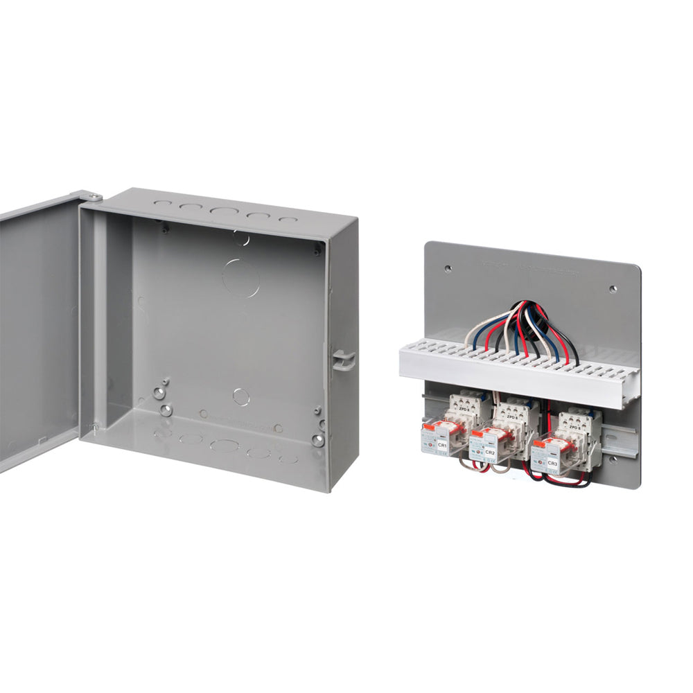 Enclosure Box 11" x 11" x 3.5", Indoor/Outdoor Non-Metallic, NEMA 3R Rated with Backplate - Grey – Generic – Enclosure Boxes (photo 2)