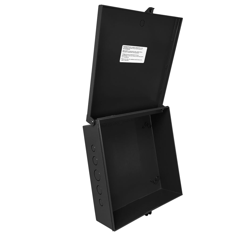 Enclosure Box 12" x 12" x 4", Indoor/Outdoor Non-Metallic, NEMA 3R Rated - Black – Generic – Enclosure Boxes (photo 2)