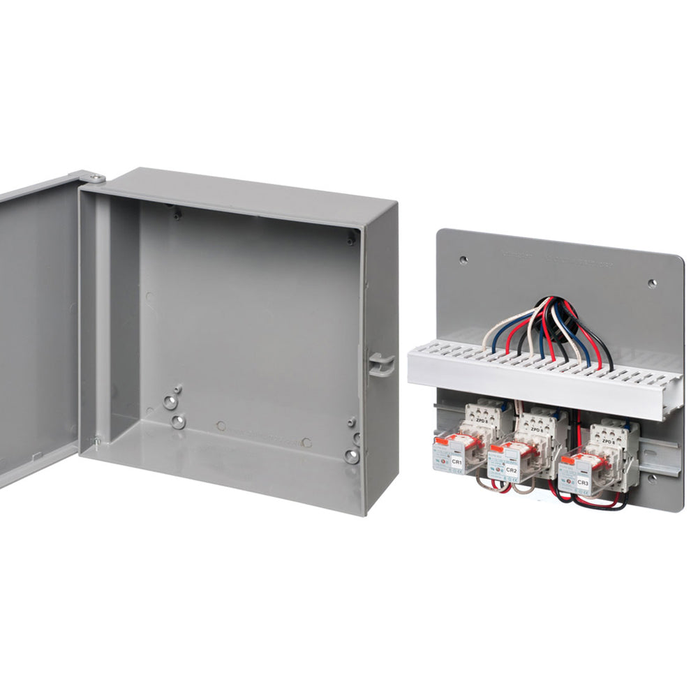 Enclosure Box 12" x 12" x 6", Indoor/Outdoor Non-Metallic, NEMA 3R Rated with Backplate - Grey – Generic – Enclosure Boxes (photo 4)