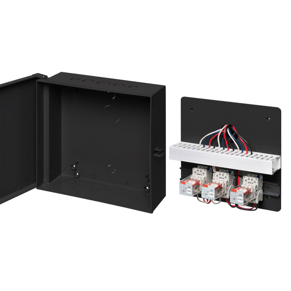 Enclosure Box 12" x 12" x 4", Indoor/Outdoor Non-Metallic, NEMA 3R Rated with Backplate - Black – Generic – Enclosure Boxes (photo 2)