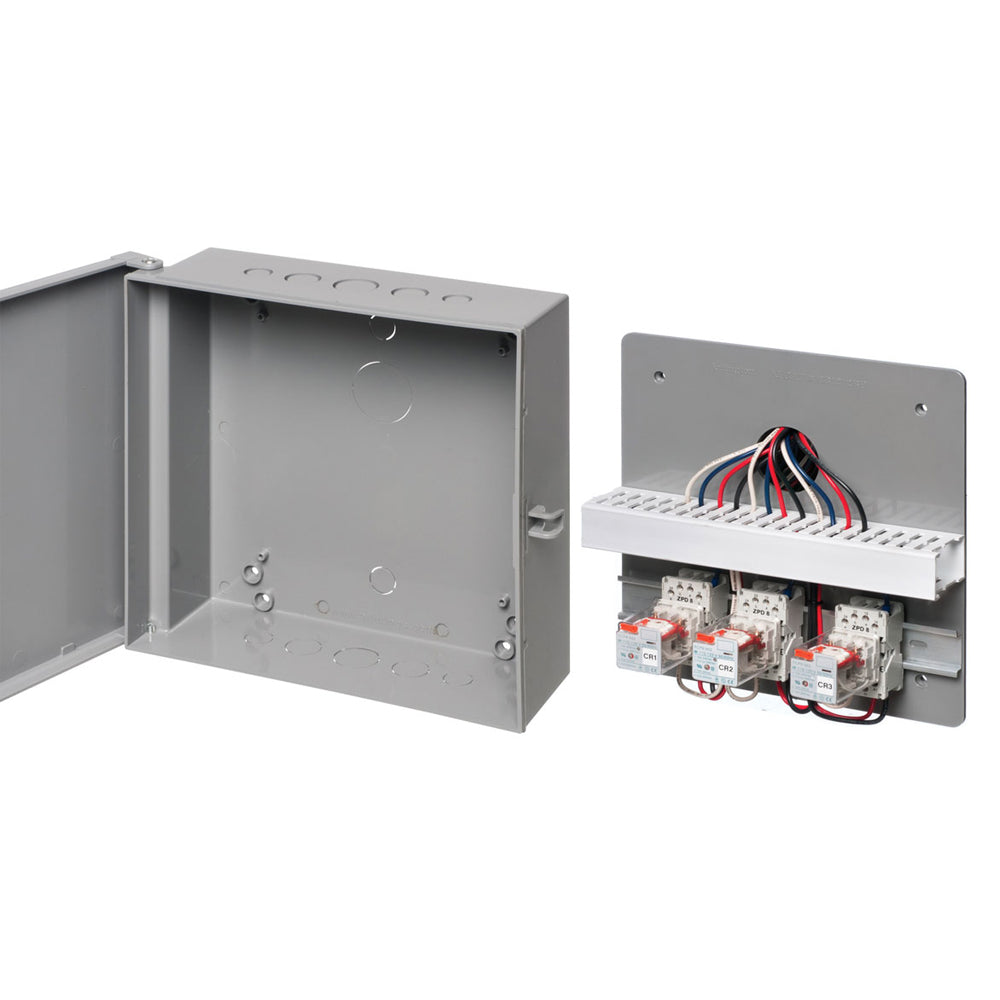 Enclosure Box 12" x 12" x 4", Indoor/Outdoor Non-Metallic, NEMA 3R Rated with Backplate - Grey – Generic – Enclosure Boxes (photo 2)