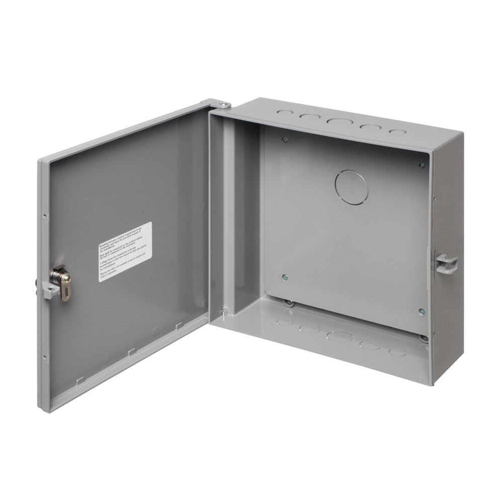 Enclosure Box 12" x 12" x 4", Indoor/Outdoor Non-Metallic, NEMA 3R Rated with Backplate - Grey – Generic – Enclosure Boxes
