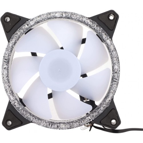 12CM Computer Case Fan with Diamond Ring Multiple Light Modes – Generic (photo 2)