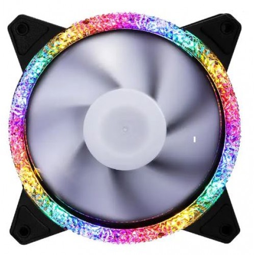12CM Computer Case Fan with Diamond Ring Multiple Light Modes – Generic