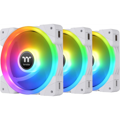 Thermaltake (OpenBox) SWAFAN White EX12 RGB 120mm (3-Fan Pack) – Open Box – (Open Box) Refurbished