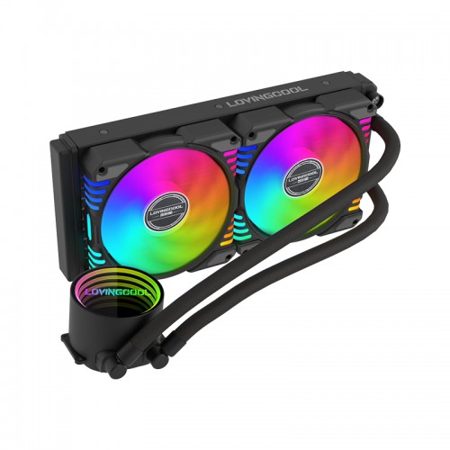 LC-B240-D 240mm ARGB Liquid Cooler (Black) – LovingCool – CPU Fan