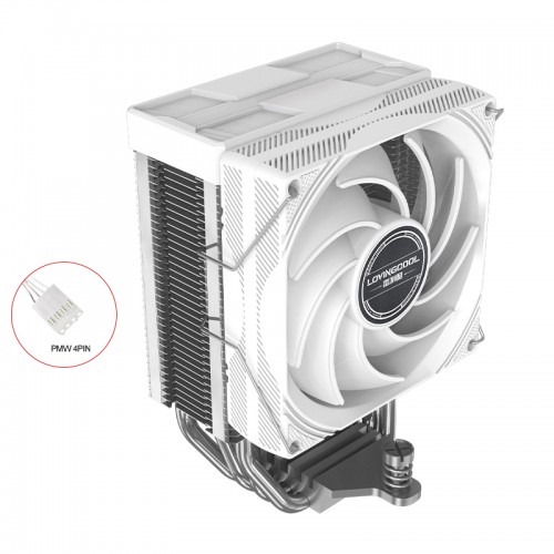LC-R90W Single-Tower 90mm RGB CPU Cooler (White) – LovingCool – CPU Fan (photo 3)
