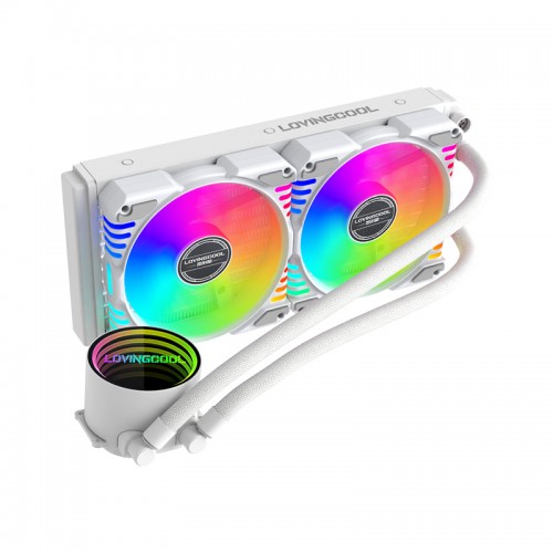 LC-W240-D 240mm ARGB Liquid Cooler (White) – LovingCool – CPU Fan