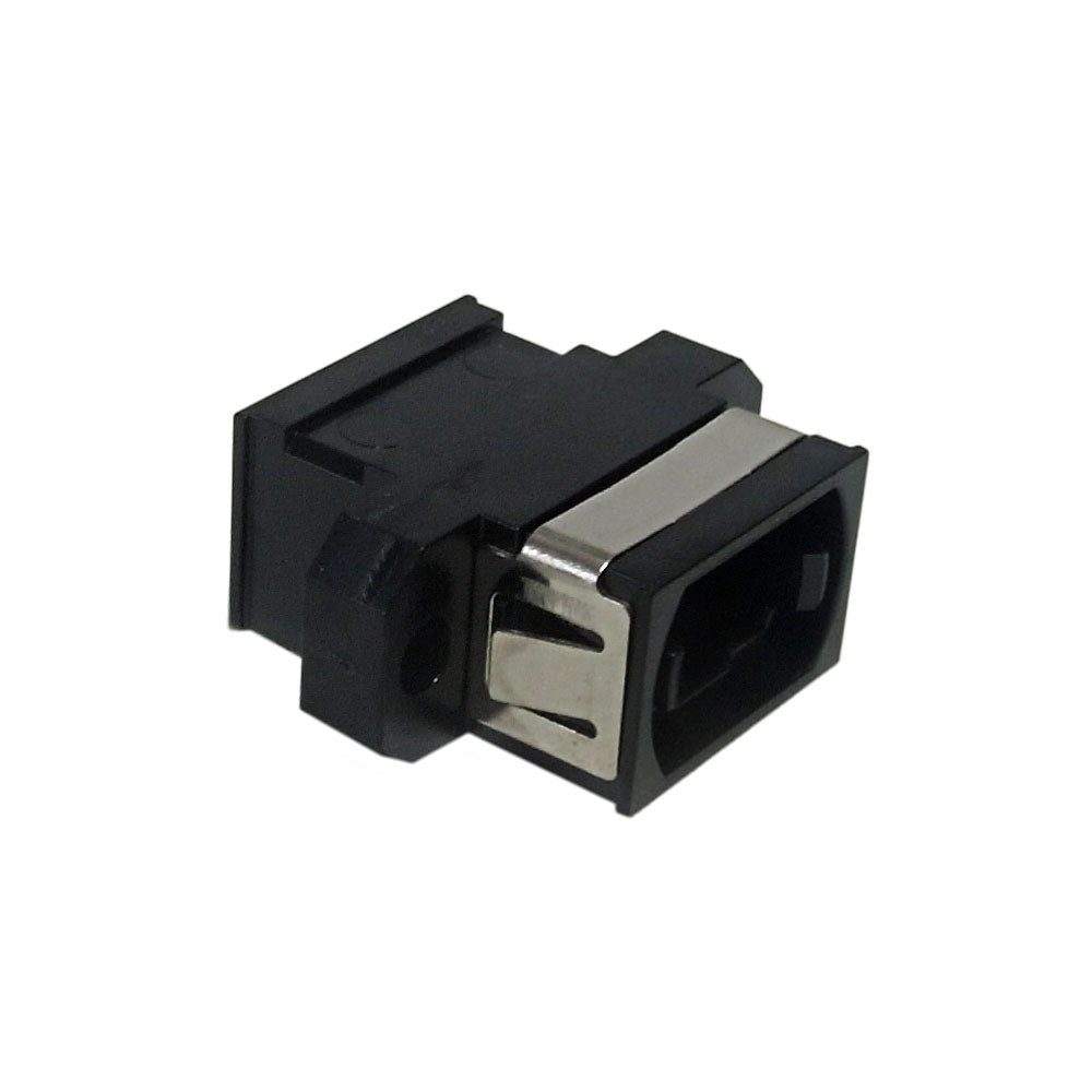 MPO Fiber Coupler for Straight Wiring (Key Up Key to Down) Panel Mount, Black – Generic