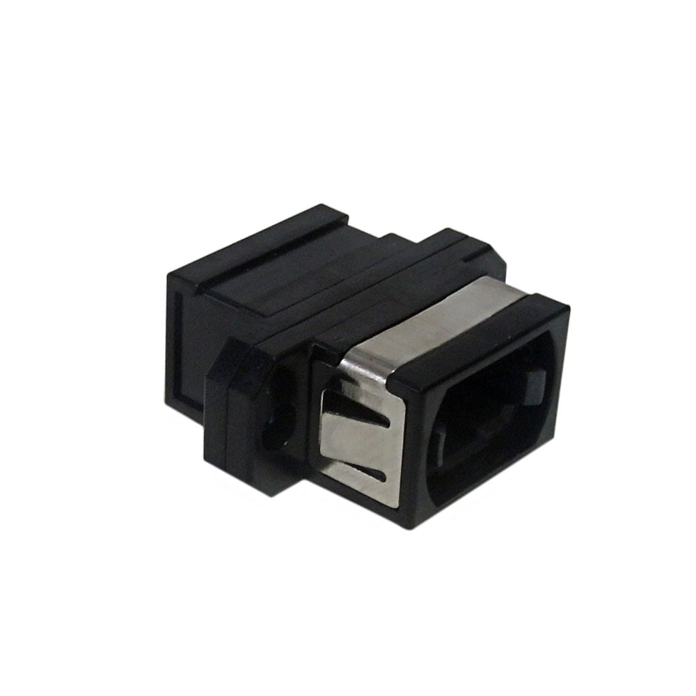 MPO Fiber Coupler for Cross Wiring (Key Up to Key Up) Panel Mount, Black – Generic
