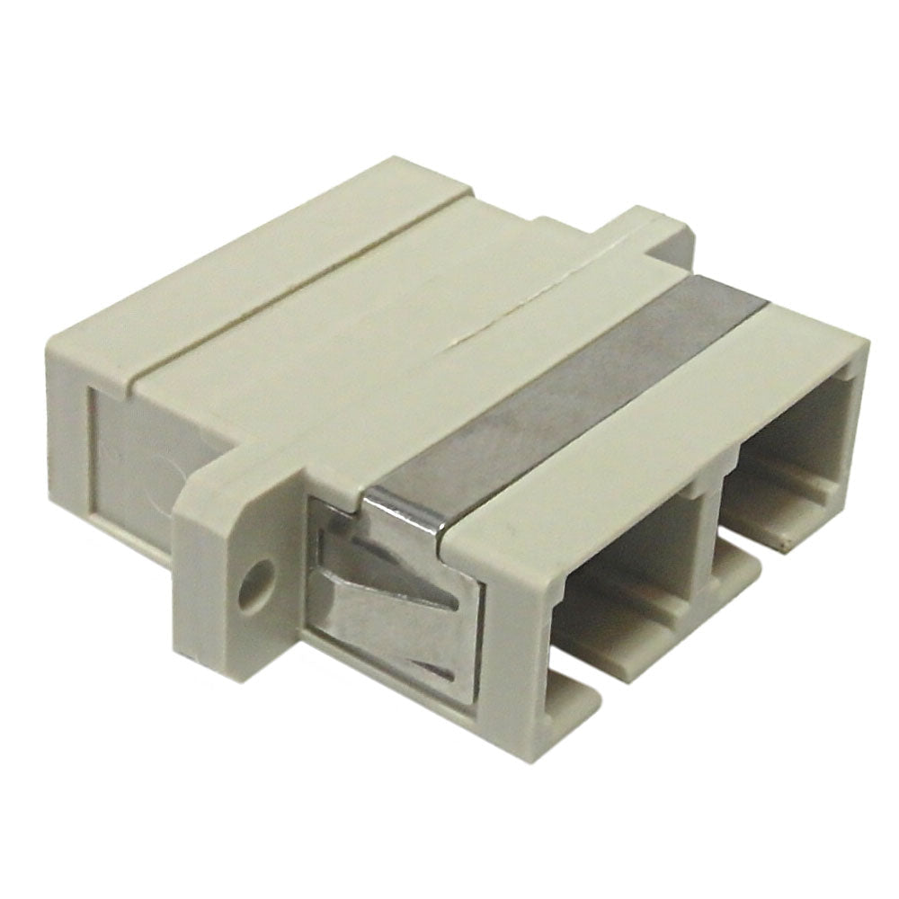 SC/SC Fiber Coupler F/F Multimode OM1/OM2 Duplex Ceramic Panel Mount - Beige – Generic – Fiber Optic Adapters & Couplers