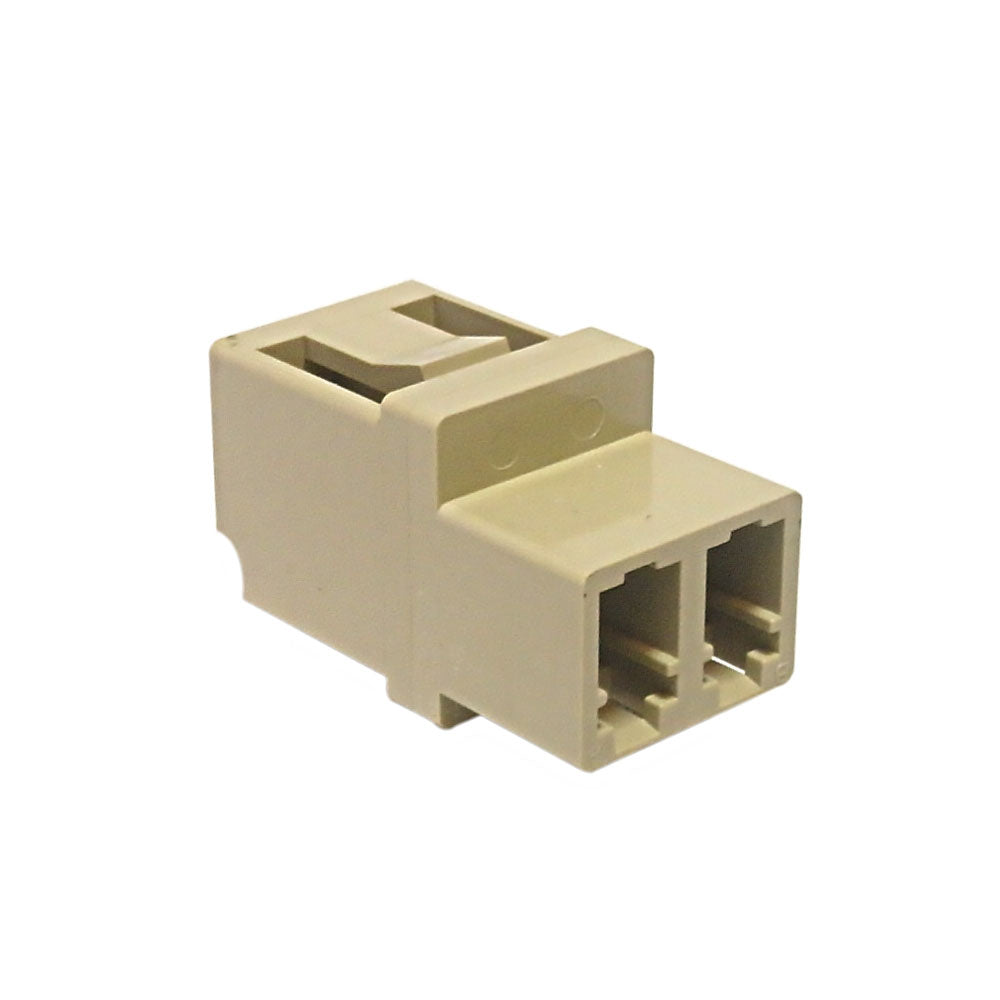 LC/LC Fiber Coupler F/F Multimode OM1/OM2 Duplex Ceramic, Beige – Generic