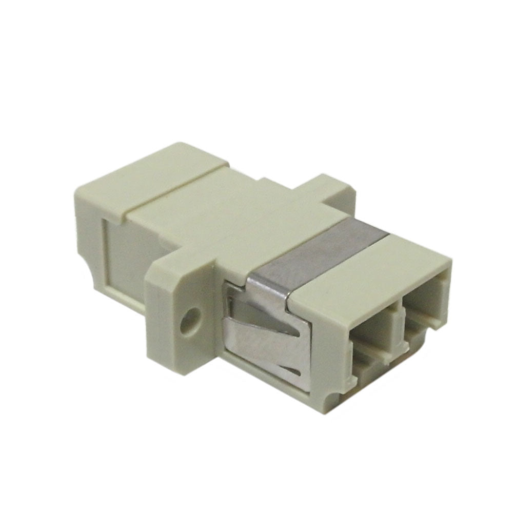 LC/LC Fiber Coupler F/F Multimode OM1/OM2 Duplex Ceramic Panel Mount, Beige – Generic