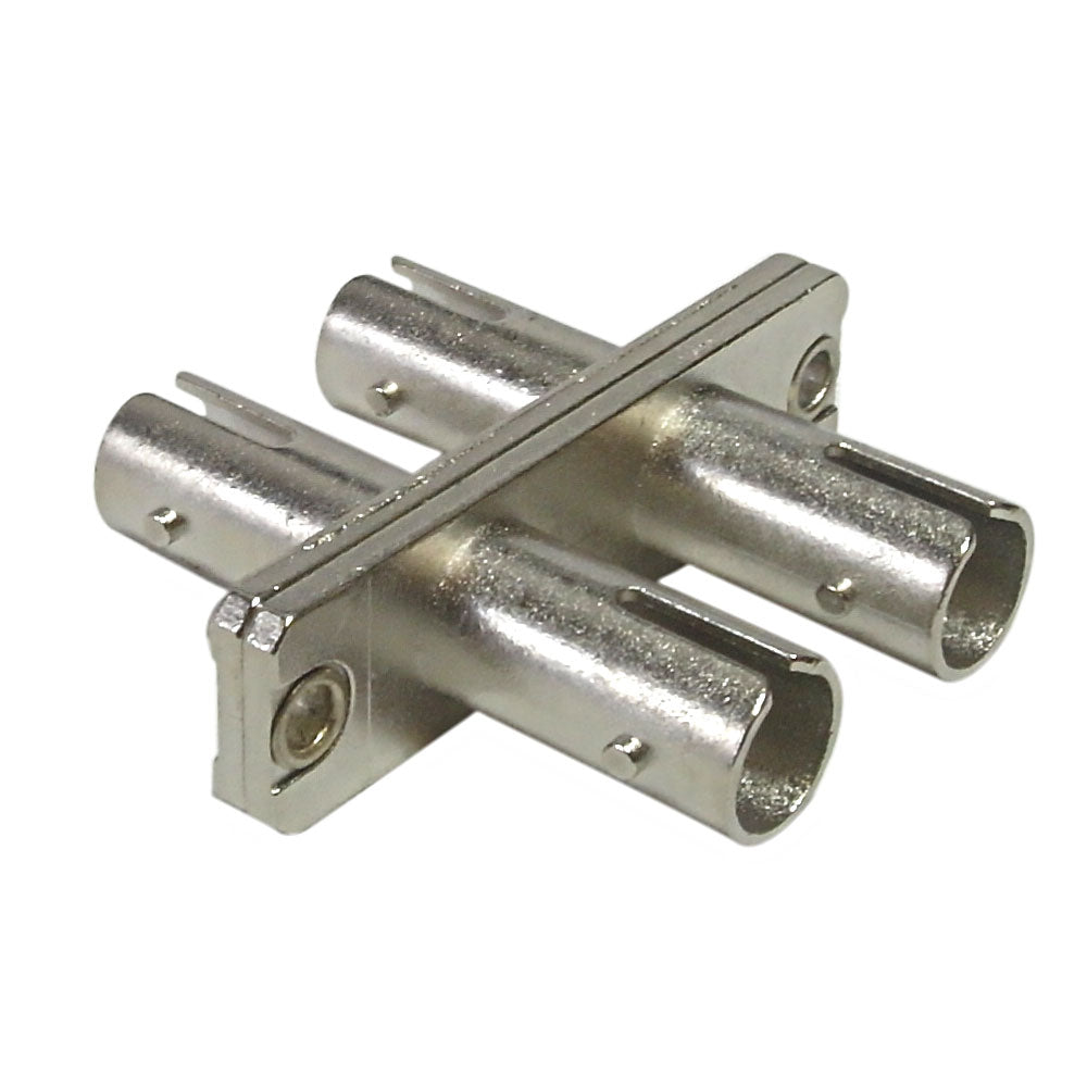 ST/ST Fiber Coupler F/F SM/MM Duplex Ceramic, Panel Mount Metal – Generic