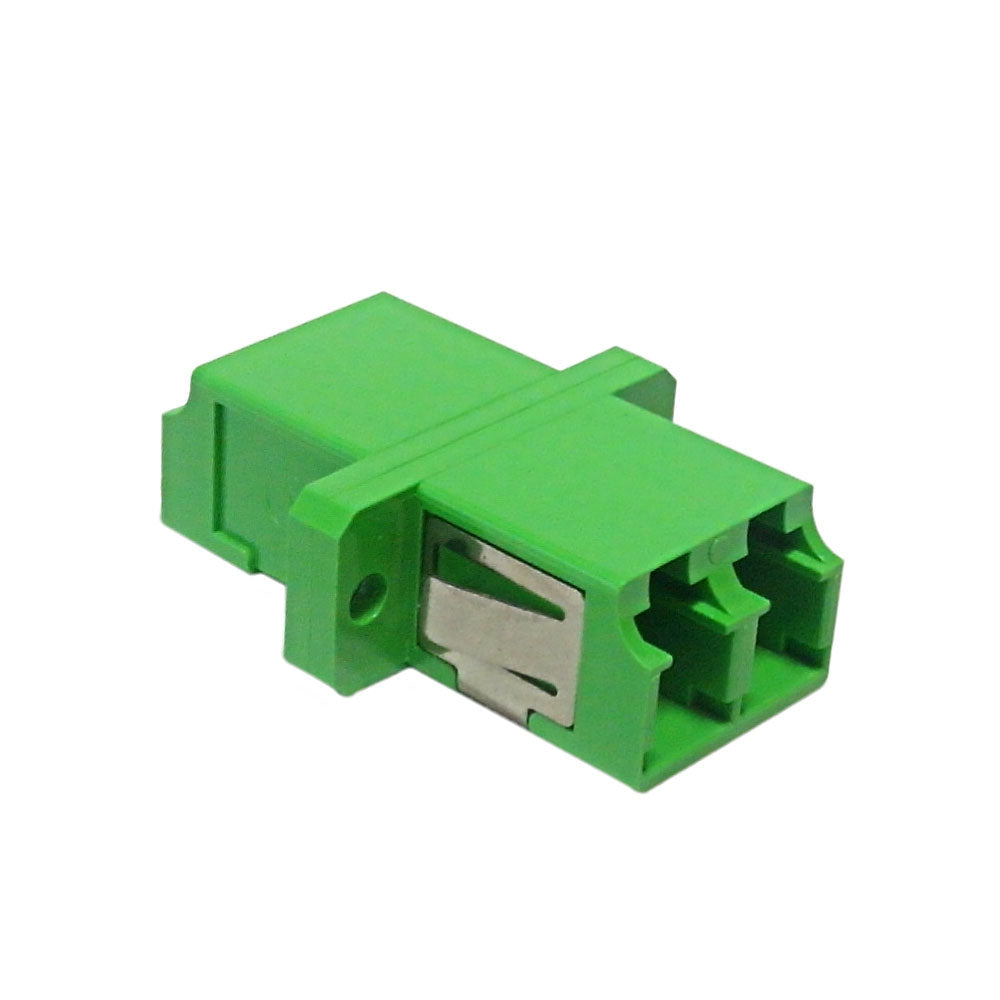 LC/LC APC Fiber Coupler F/F Singlemode Duplex Ceramic Panel Mount, Green – Generic