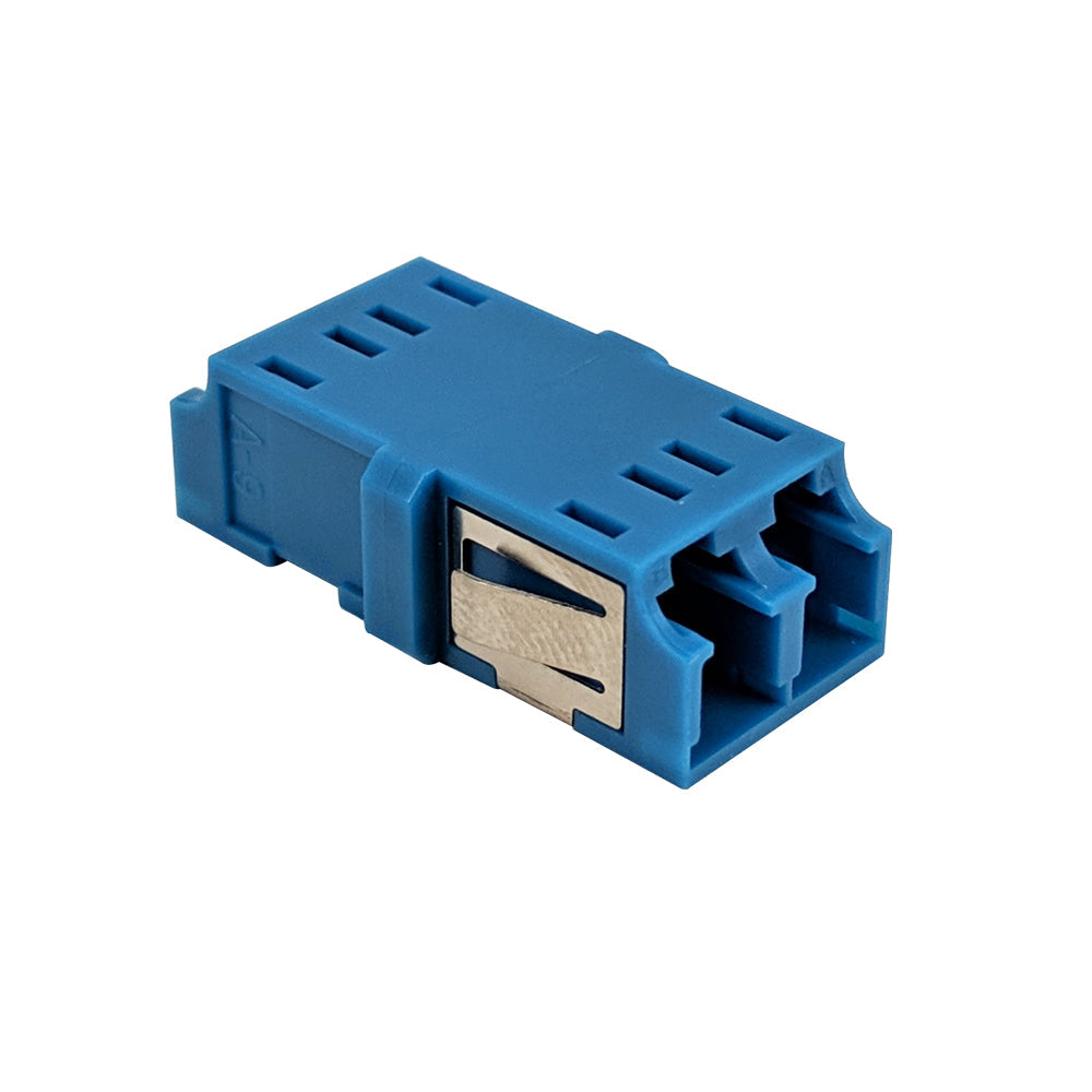 LC/LC Fiber Coupler F/F Singlemode Duplex Ceramic Reduced Flange - Blue – Generic