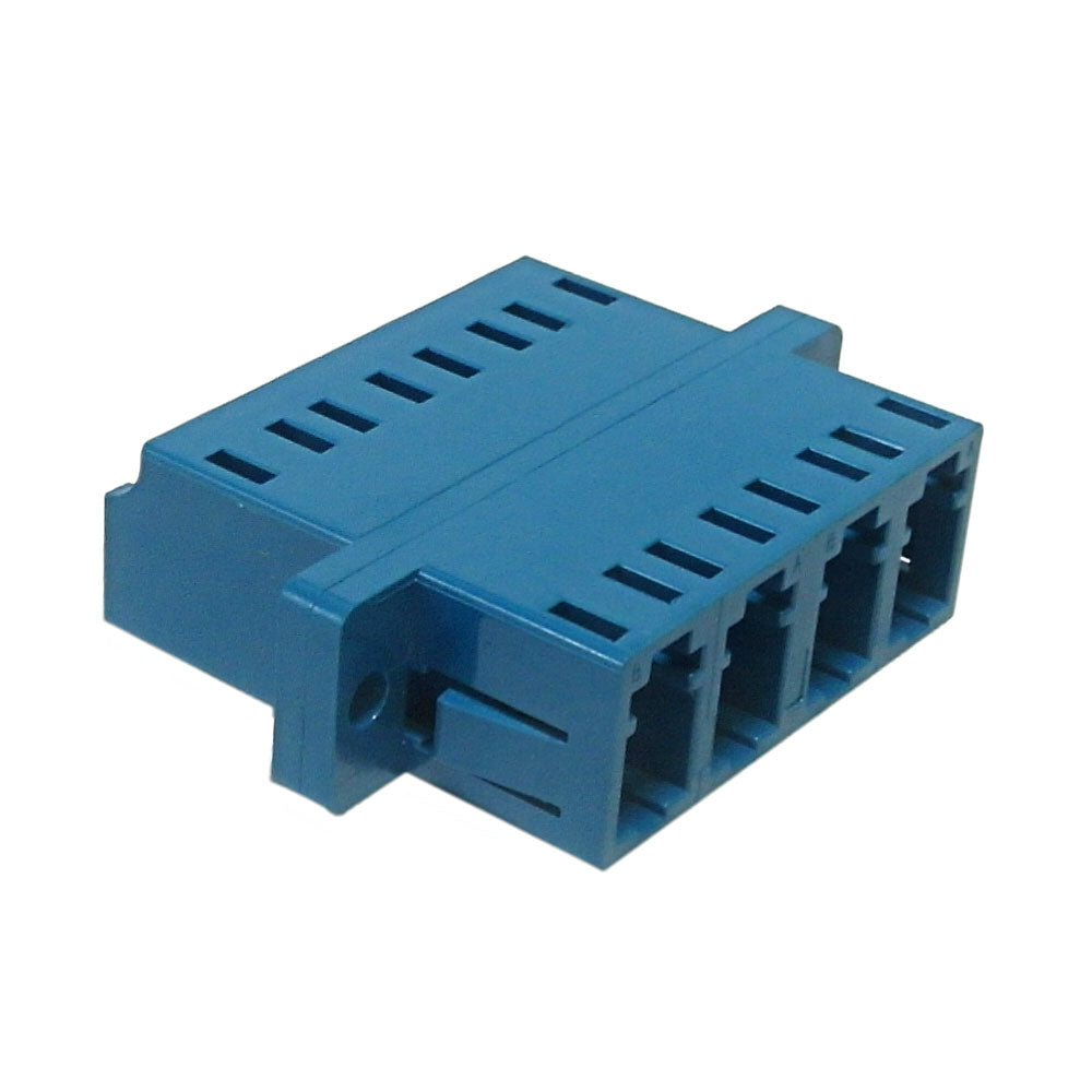 LC/LC Fiber Coupler F/F Singlemode Quad Ceramic Panel Mount, Blue – Generic