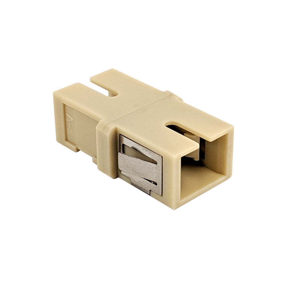 SC/SC Fiber Coupler F/F Multimode OM1/OM2 Simplex Ceramic Reduced Flange - Beige – Generic