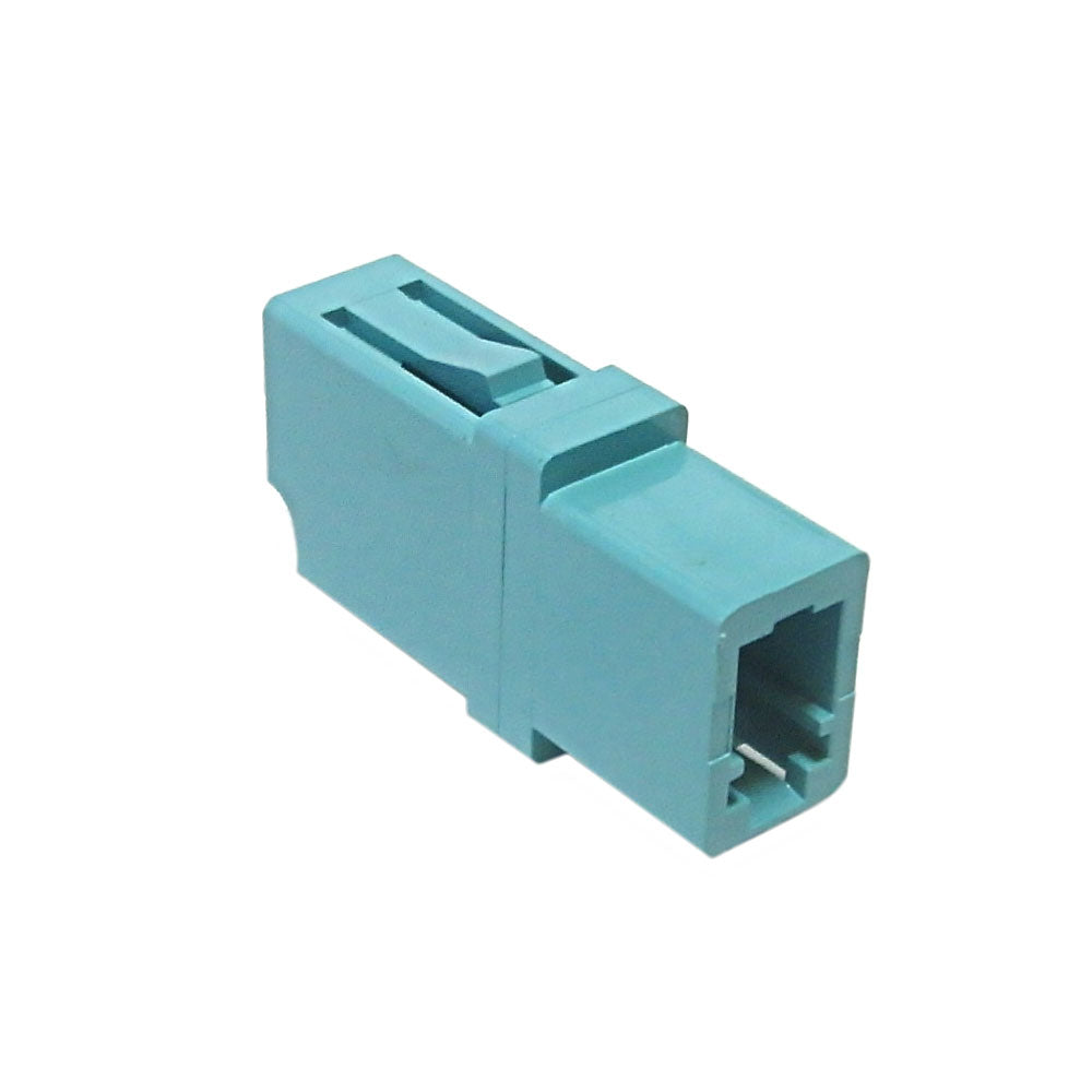 LC/LC Fiber Coupler F/F Multimode 50 Micron 10gig OM3/OM4 Simplex Ceramic, Aqua – Generic