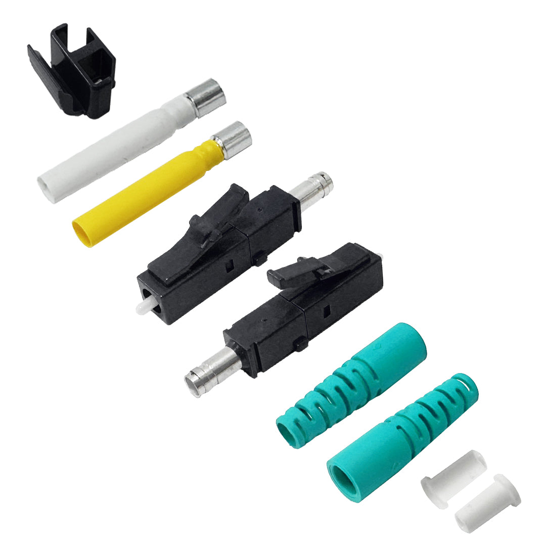 LC OM3/4 Duplex Connector for 2.0/1.6mm Jacket with 20mm Boot - Pack of 50 – Generic – Fiber Optic Connectors