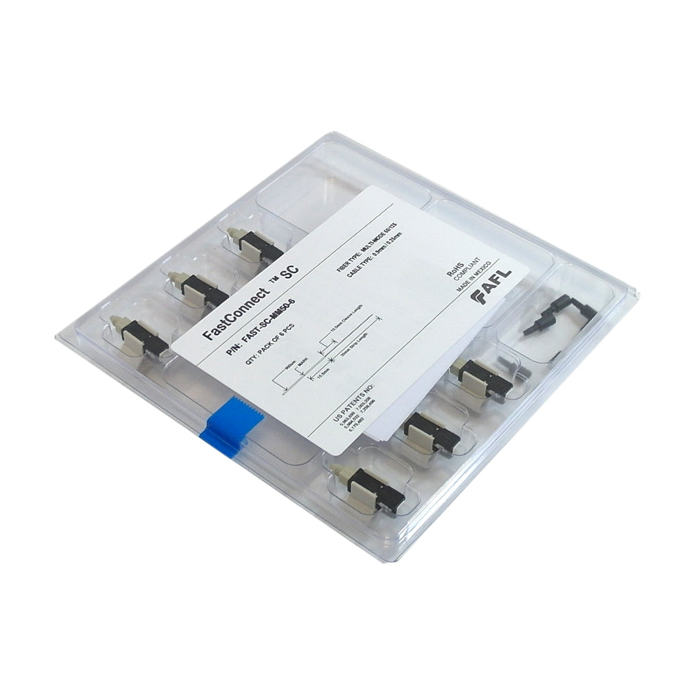 FASTCONNECT SC MM OM2 Black Connector - Pack of 6 – Generic – Fiber Optic Connectors (photo 2)