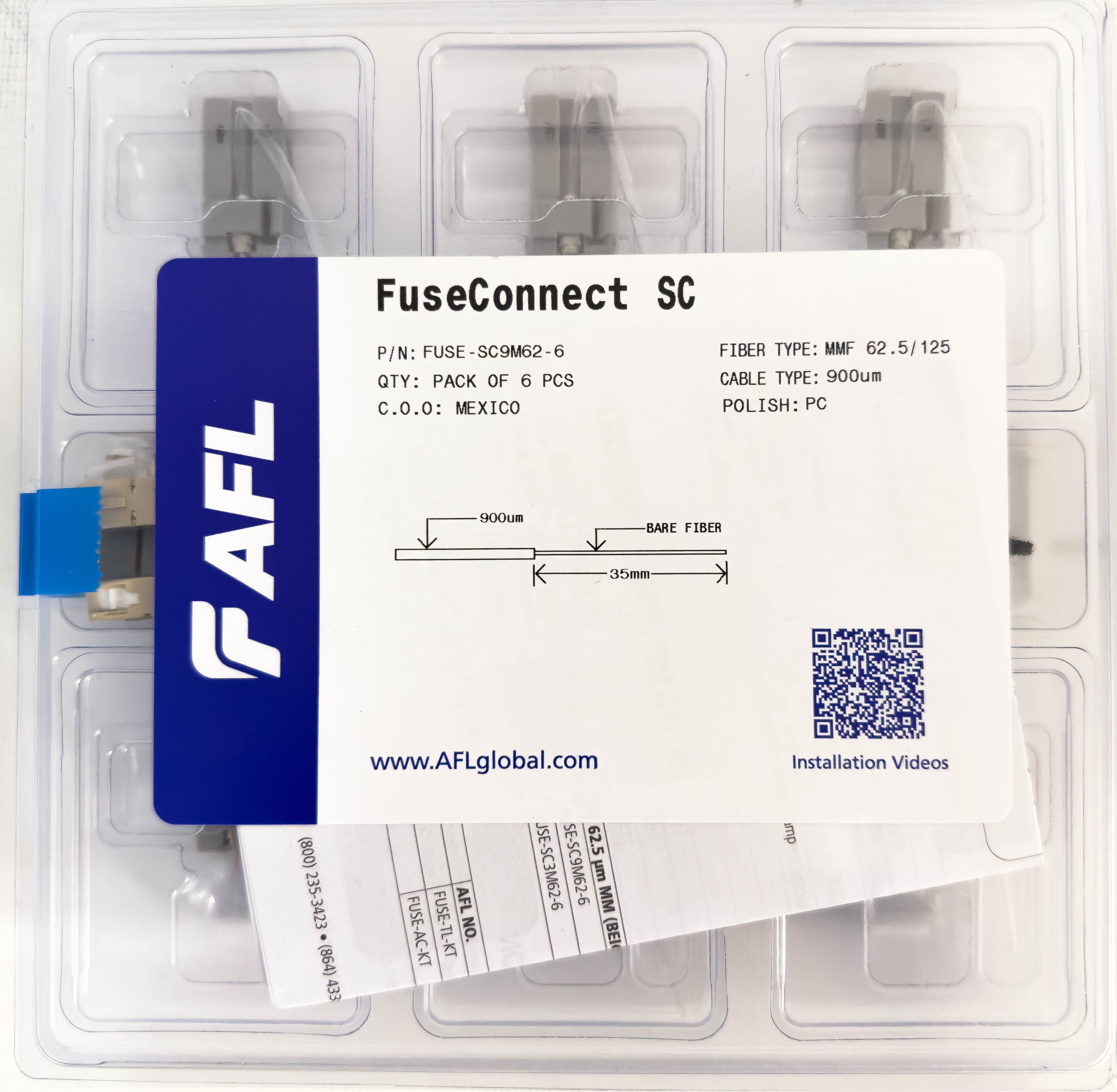 AFL FUSEConnect SC/PC MM Connector - 900um Beige (6 pack) – Generic – Fiber Optic Connectors (photo 2)