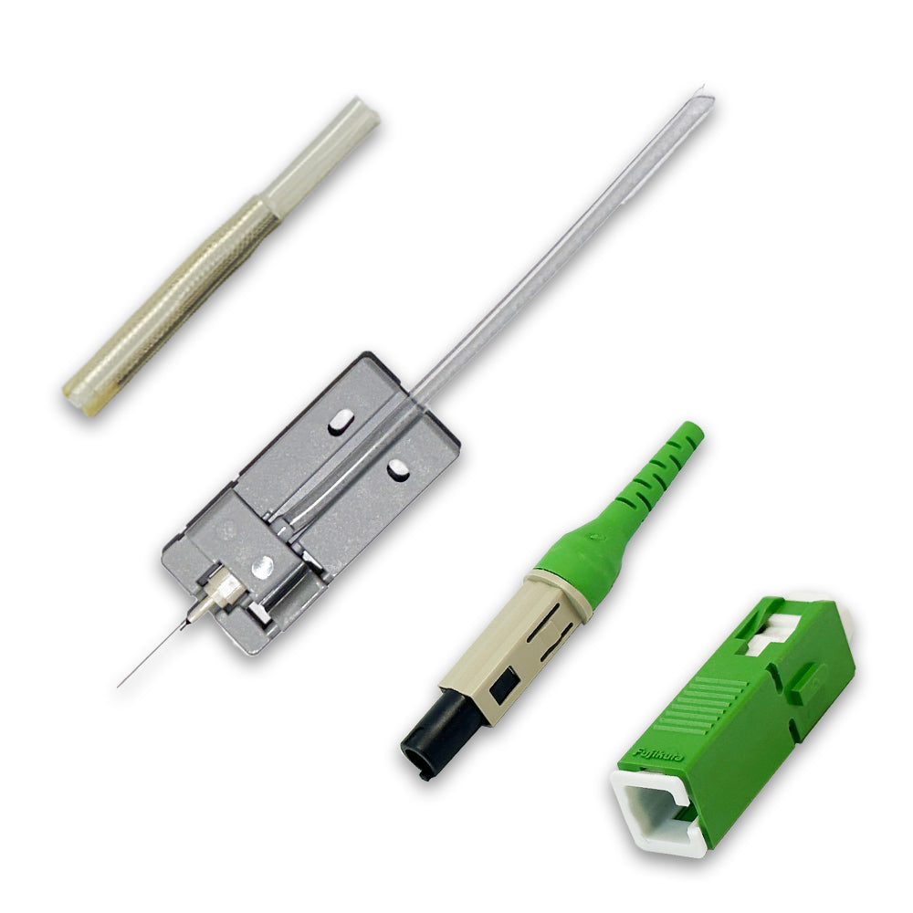 AFL FUSEConnect SC/APC SM Connector - 900um Green (6 pack) – Generic – Fiber Optic Connectors